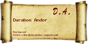Darabos Andor névjegykártya